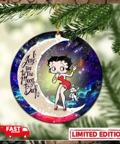 Betty Boop Love You To The Moon Galaxy Perfect Gift For Holiday Christmas Tree Decorations Ornament