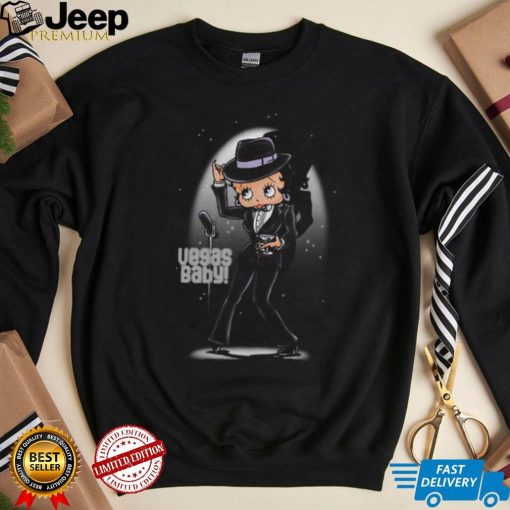 Betty Boop Vegas Baby   Youth Long Sleeve T Shirt