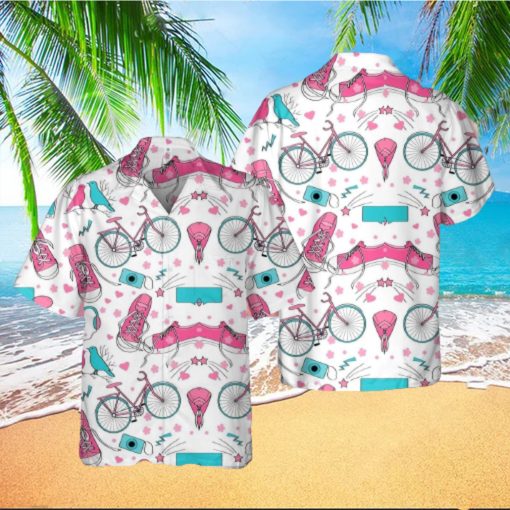 Bicycle Funny Pink Hawaii Beach Shirt