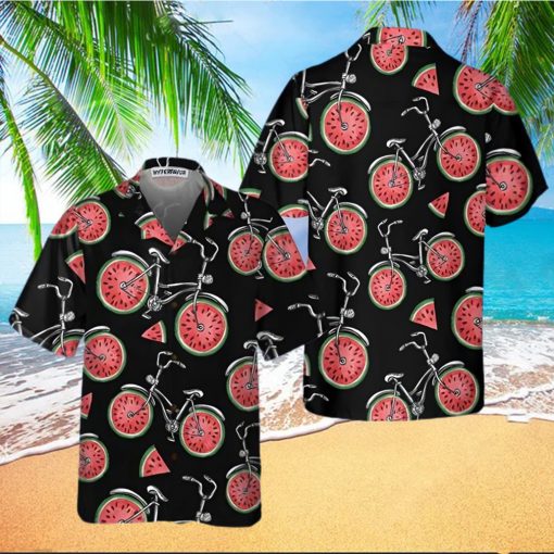 Bicycles With Watermelon Wheels Hawaiian Shirt