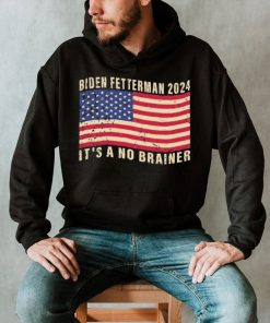 Biden Fetterman 2024 It’s A No Brainer Political Humor American Flag Shirt