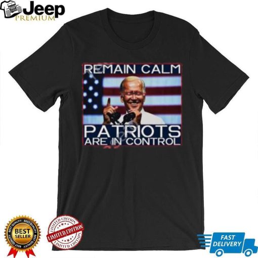 Biden Laser Eyes Remain Calm Patriots Are In Control Hoodie shirt