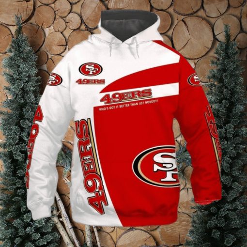 Big Mens 3D San Francisco 49ers 3D Hoodie