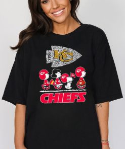 Big logo Peanuts characters Kansas City Chiefs shirt