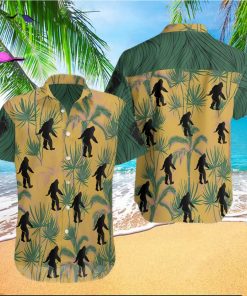 Bigfoot All Over Print Summer Short Sleeve Hawaiian Beach Shirt