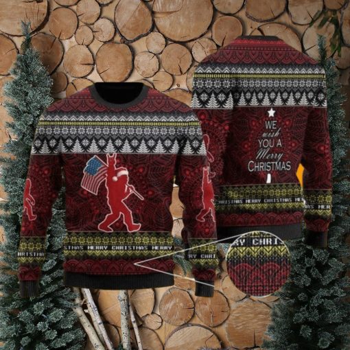 Bigfoot And Mandala Pattern Ugly Christmas Sweater For Men & Women