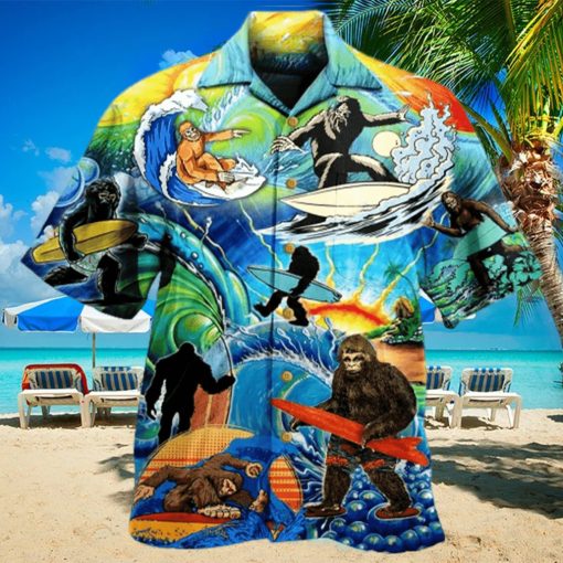 Bigfoot Cool Surfing Limited Hawaiian Shirt Haws