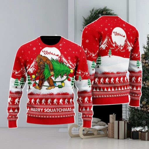 Bigfoot Mery Squatchmas Christmas Unisex Ugly Sweater