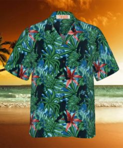 Bigfoot Silhouette Walking Bigfoot Hawaiian Shirt