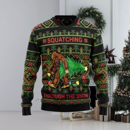 Bigfoot Snow Ugly Christmas Sweater