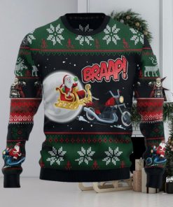 Biker Santa Xmas 3D Printed Ugly Christmas Sweater