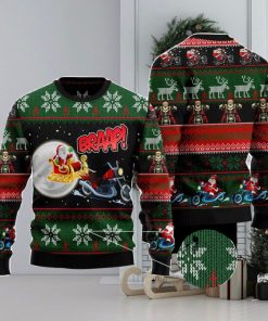 Biker Santa Xmas Ugly Christmas Sweater AOP All Over Printed Sweater