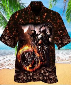 Biker Skull Halloween Hawaiian Shirt For Man And Woman