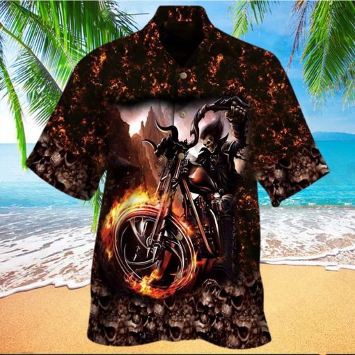 Biker Skull Halloween Hawaiian Shirt For Man And Woman