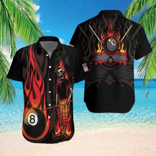 Billiard Mr Bones 8 Ball Hawaiian Shirts