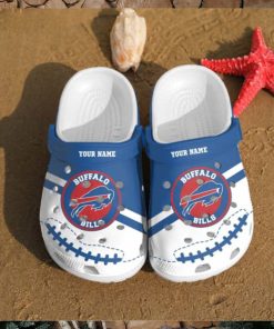 Bills Logo Pattern Custom Name Clogs