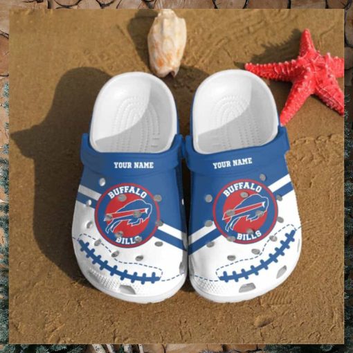 Bills Logo Pattern Custom Name Clogs