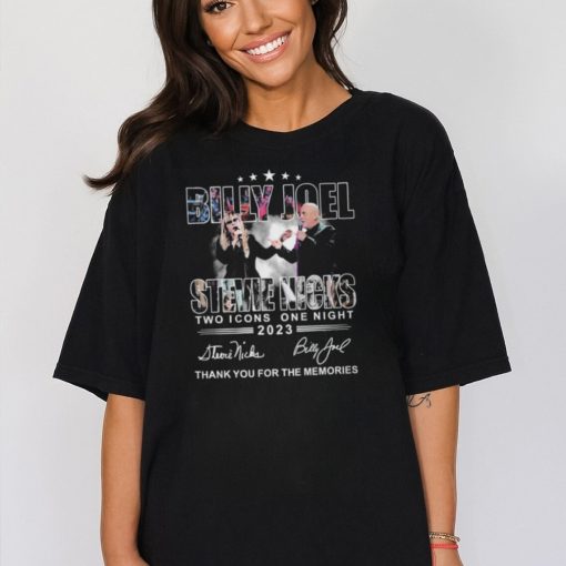 Billy Joel Stevie Nicks Two Icons One Night 2023 Thank You Memories Shirt