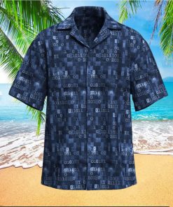 Binary Computer 1s And 0s Blue Hawaiian Shirt