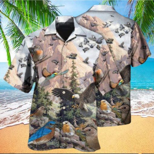 Birds On Mountain Hawaiian Shirt