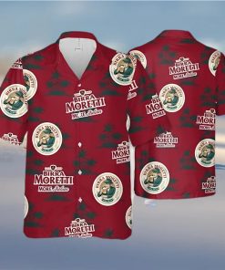 Birra Moretti Beer Coconut Island Pattern Hawaiian Shirt