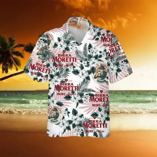 Birra Moretti Flowers Pattern Summer Hawaiian Shirt