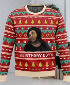 Birthday Boy Potato Jesus Ugly Christmas Sweater 3D Gift Christmas Funny