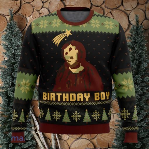 Birthday Boy The Ruined Fresco Of Jesus Xmas Ugly Christmas Sweater Christmas Gift For Men And Women