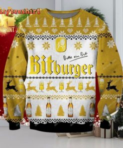 Bitburger Alcohol Knitted Ugly Christmas Sweater