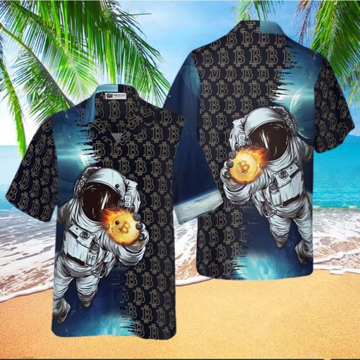 Bitcoin To The Moon Hawaiian Shirt