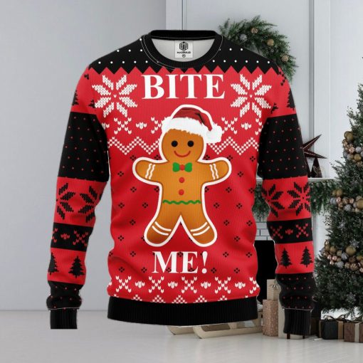 Bite Me Cookie Ugly Christmas Sweater For Men Women