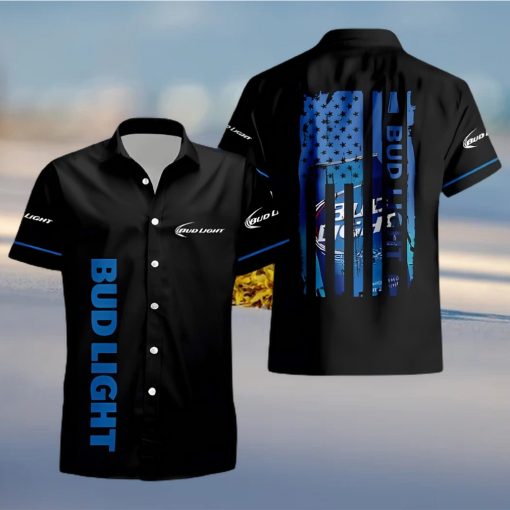 Black Bud Light Hawaiian Shirt Gift For Beer Lovers