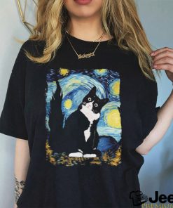 Black Cat And Moon Starry Night Shirt