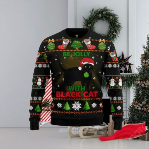 Black Cat Be Jolly Ugly Christmas Sweaters Special Gift For Men And Women