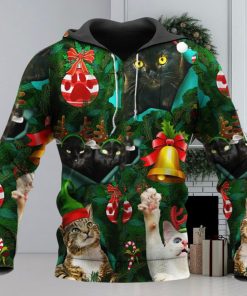 Black Cat Christmas 3d All Over Print Hoodie