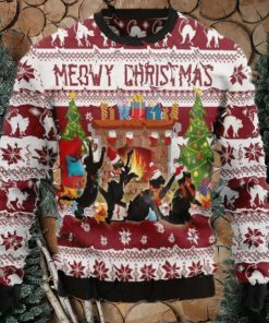 Black Cat Christmas Dancing Ugly Christmas Sweater