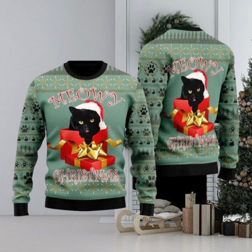 Black Cat Gift Ugly Christmas Sweater Funny Gift For Men And Women Family Holidays