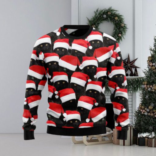 Black Cat Group Christmas 3D Sweater Gift For Christmas Holidays