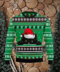 Black Cat Hide Christmas Ugly Christmas Sweater Gift Knitting Sweater