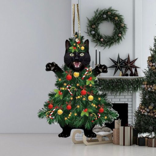 Black Cat Ornament for Christmas Tree