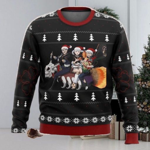 Black Clover Holiday Ugly Christmas Sweater Funny Gift For Men And Women Fans