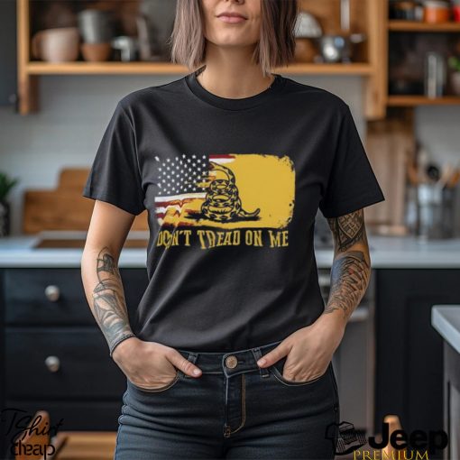 Black Don’T Tread On Me Patriotic Gadsden Flag T Shirt Flags Of The United States Shirt Gift For Men Women