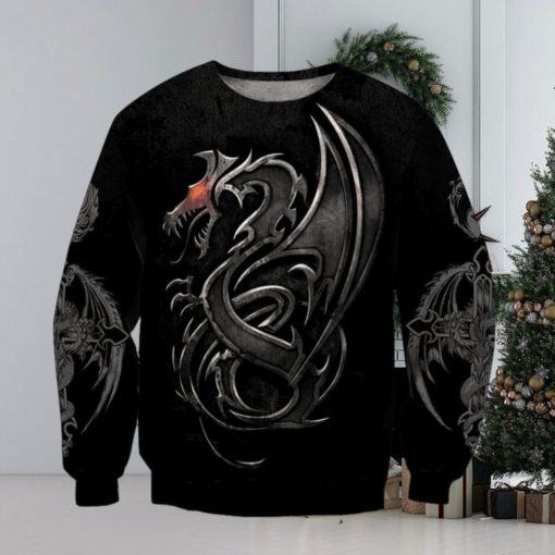 Black Dragon For Christmas Gifts Ugly Xmas Sweater