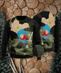 Black Goku & Future Trunks Flat Art Ugly Sweater