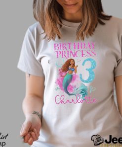 Black Little Mermaid Birthday Princess Shirt Personalized Black Ariel Shirt For Princess