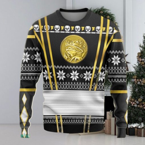 Black Ninja Mighty Morphin Power Rangers Custom Ugly Sweater 3D Gift For Men And Women