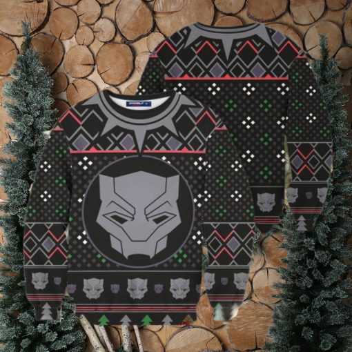 Black Panther Mask Wakanda Marvel Ugly Christmas Sweater