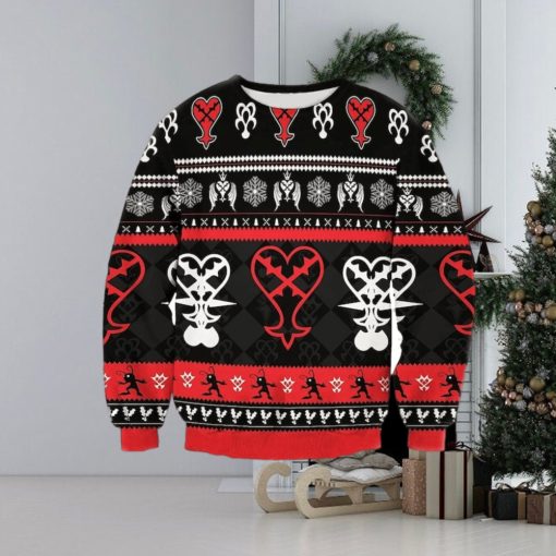 Black Red Card 3D Ugly Christmas Sweater For Men And Women