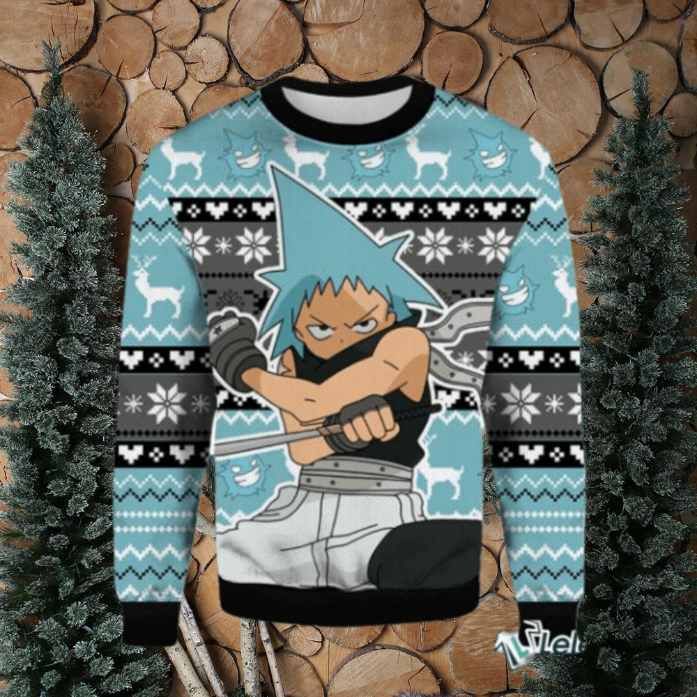 Black Star Custom Anime Soul Eater Ugly Christmas Sweater