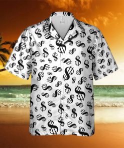 Black White Dolar Simple Art Hawaiian Shirt Summer Gift For Men And Women